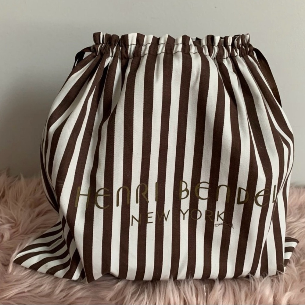 Henri Bendel A-List Rose Gold Metallic Snake Embossed Mini Satchel. - Picture 8 of 8